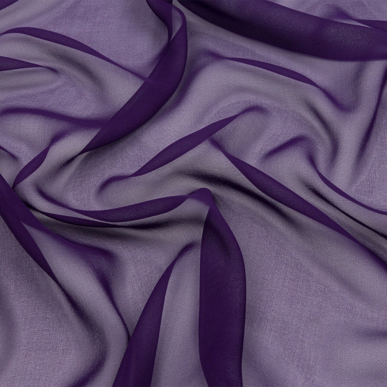 1 Yard Sheer Grape Silk Chiffon Fabric Lightweight Solid Premium Textile 54 Inch Width
